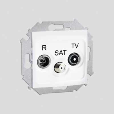 Gniazdo antenowe RTV-SAT przelotowe 10 dB (moduł)