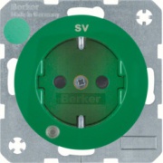 Gniazdo SCHUKO z diodą kontrolną LED Berker R.1/R.3 połysk
