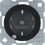 Gniazdo SCHUKO z diodą kontrolną LED Berker R.1/R.3 połysk