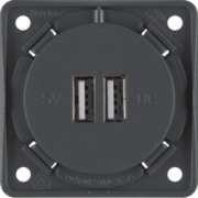 Gniazdo USB ładowania 230V mat; Integro mechanizm