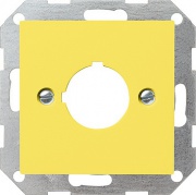  Gira Osłona+płytka mont. przycisk z 22,5 mm System 55 żółta