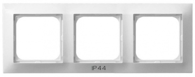 Ramka potrójna do łączników IP-44 (biały)