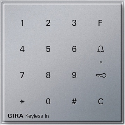 Gira Keyless In klaw.kod. Gira TX_44 (IP 44) kolor aluminiowy