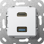HDMI, USB 3.0 A Przejściówka Urządzenie podtynk. biały