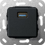 USB 3.0 A Przejściówka Urządzenie podtynk. czarny matowy