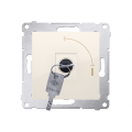 Łącznik na kluczyk chwilowy (przycisk) 2 pozycyjny „0-I” (moduł) 5A 250V, do lutowania, kremowy