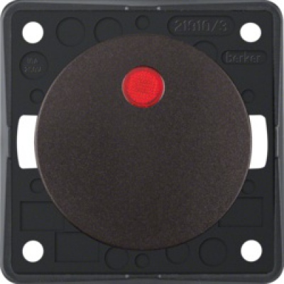 Łącznik klawiszowy przyciskowy podświetlany z czerwoną soczewką Integro Flow/Pure