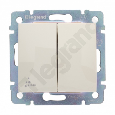 VALENA łącznik schodowy podwójny IP44 10AX-250~