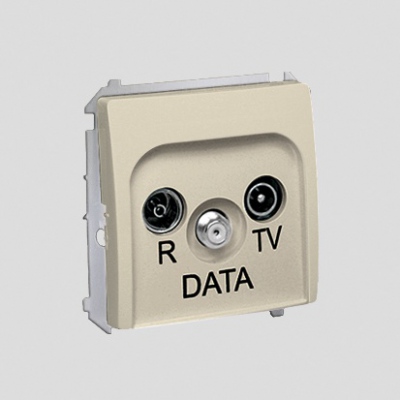 NOWY MECHANIZM. Gniazdo R-TV-DATA (moduł)