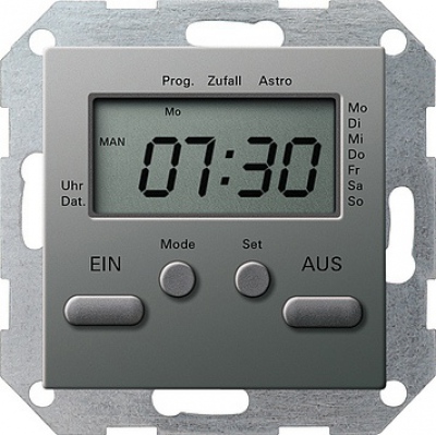 Zegar sterowniczy Gira E22 naturalny stalowy