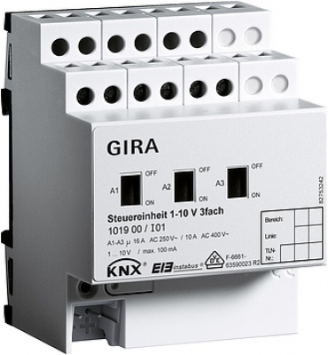 Sterownik 1 - 10 V potrójna Urz. moduł. KNX