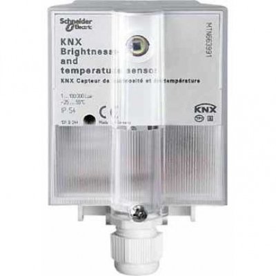 Czujnik natężenia oświetlenia i temperatury KNX