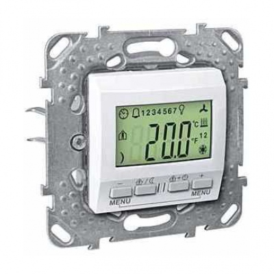 Unica KNX — pokojowy regulator temperatury — 230 V AC — 2 m — biały