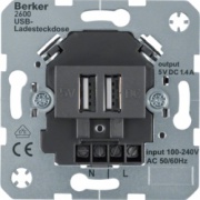  Berker Gniazdo USB ładowania 230V mat; Elektronika domowa
