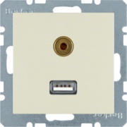 Berker Gniazdo USB / 3,5 mm Audio  połysk; S.1