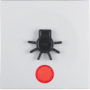  Berker Klawisz z czerwoną soczewką i wyczuwalnym symbolem do "światło"; śnieżnobiały; S.1/B.1/B.3/B.7 Glas