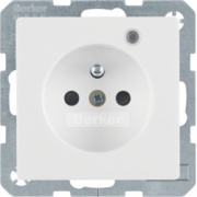  Berker Gniazdo z uziemieniem i LED kontrolnąaksamit