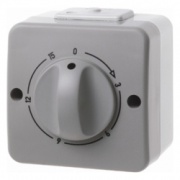  Berker Mechaniczny zegar czasowy z pokrętłem regulacyjnym jasny szary/szary; Aquatec IP44