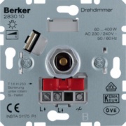  Berker Ściemniacz obrotowy 60-400 W z łącznikiem zmiennym; 0; Elektronika domowa