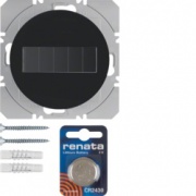 KNX RF przycisk radiowy 1-krotny płaski z bat słoneczną połysk; R.1/R.3