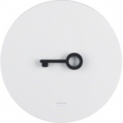  Berker Klawisz z soczewką i wypukłym symbolem "drzwi" Berker R.1/R.3 biały, połysk
