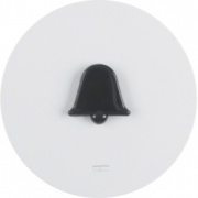  Berker Klawisz z soczewką i wypukłym symbolem "dzwonek" Berker R.1/R.3 biały, połysk