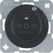  Berker Gniazdo z uziemieniem i kontrolną diodą LED Berker R.1/R.3 połysk