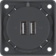  Berker Gniazdo USB ładowania 230V mat; Integro mechanizm
