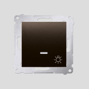 Przycisk „światło” z podświetleniem LED (moduł) 10AX, 250V~, szybkozłącza; biały