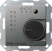  Gira Regulator KNX Gira E22 naturalny stalowy