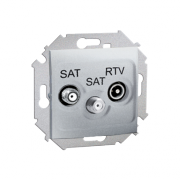 Gniazdo antenowe SAT-SAT-RTV satelitarne podwójne tłum.:1dB