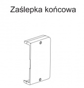 Zaślepka końcowa CABLOPLUS 90×55mm aluminium