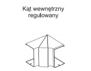 Regulowany kąt wewnętrzny CABLOPLUS 90×55mm czysta biel