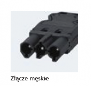 Wtyczka męska GESIS® złącze 5-polowe 16A 400V szary grafit