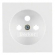  Berker Płytka czołowa do gniazda z uziemieniem Q.1/Q.3 biały aksamit 3965766079