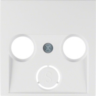 Element centralny do gniazda antenowego 2- i 3-wyjściowego; śnieżnobiały; S.1/B.1/B.3/B.7 Glas