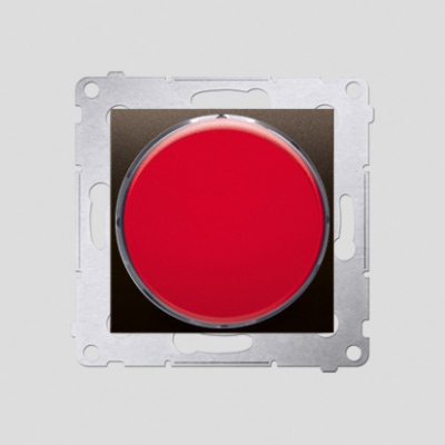 Sygnalizator świetlny LED – światło czerwone (moduł) 230V~; brąz mat (met.)