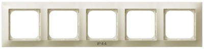 Ramka pięciokrotna do łączników IP-44 (ecru)