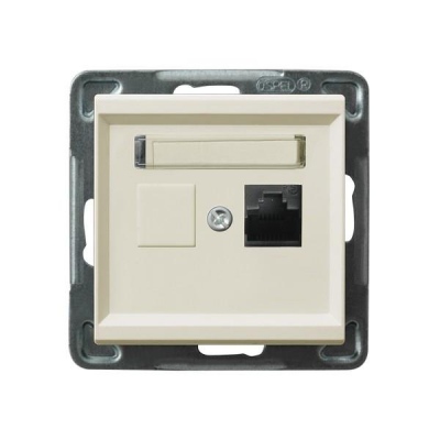 Gniazdo komputerowe, pojedyncze, kat. 6, mmC (ecru)