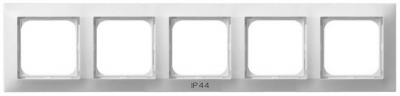 Ramka pięciokrotna do łączników IP-44 (biały)