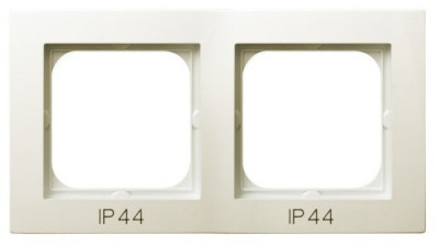 Ramka podwójna do łączników IP44 (ecru)
