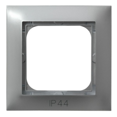 Ramka pojedyncza do łączników IP44 (srebro)