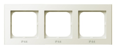 Ramka potrójna do łączników IP-44 (ecru)