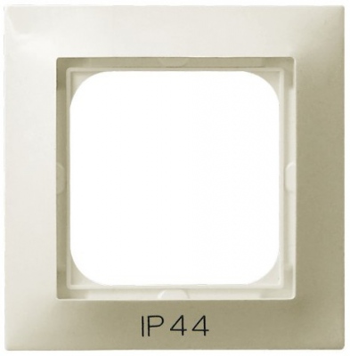 Ramka pojedyncza do łączników IP-44 (ecru)