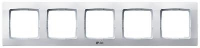 Ramka pięciokrotna do łączników IP44 (biały)