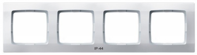 Ramka poczwórna do łączników IP44 (biały)