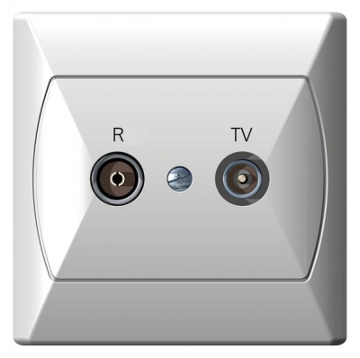 Gniazdo RTV końcowe GAR, 2,5-3 dB (biały)