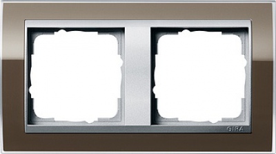 Ramka podwójna aluminiowy Gira Event Clear brązowy