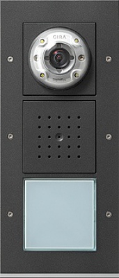 Domofon natynkowy video pojedyncza System Domofon antracytowy