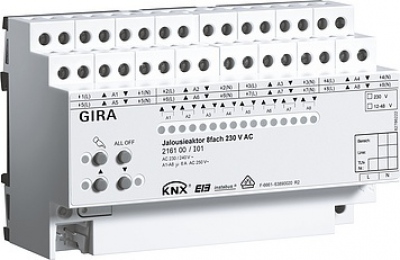 Wyrobnik żaluzjowy 8-kanałowy 230V AC Urz. moduł. KNX